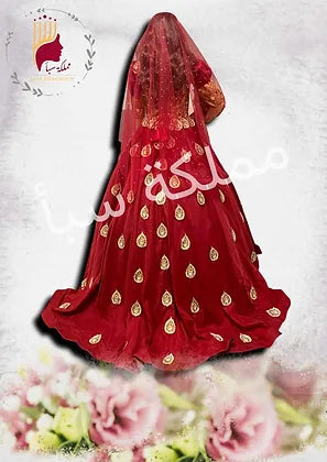 فستان عرائسي (موديل 9)ايجارمع الاكسسوارات 250+رهن 200