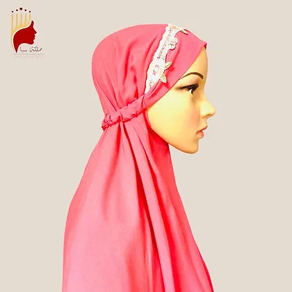 ثوب صلاة نسائي قطني ابو قطعتين وردي